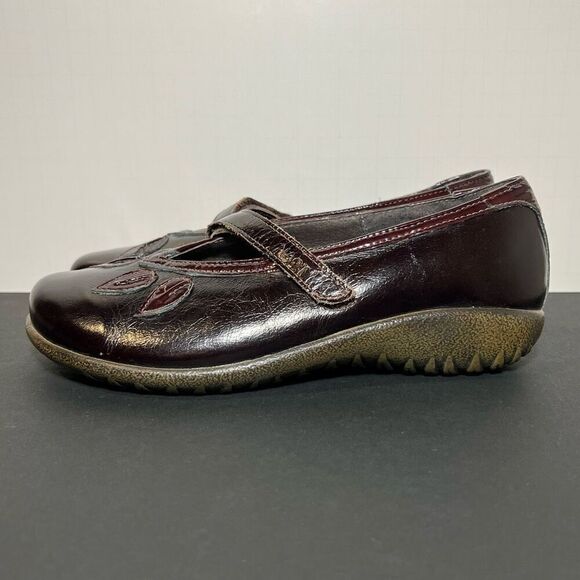 Womens NAOT Nau Mai Brown Patent Leather Slip On Loafers / Size 6 - EU 37 - Picture 3 of 8